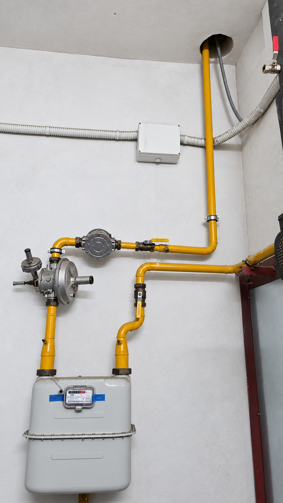 Instalación de regulación de gas y contador
